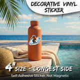 Skiing Sport Sticker 4 Inch — Waterproof Vinyl Decal Alpine Mountain Snow Slope 2