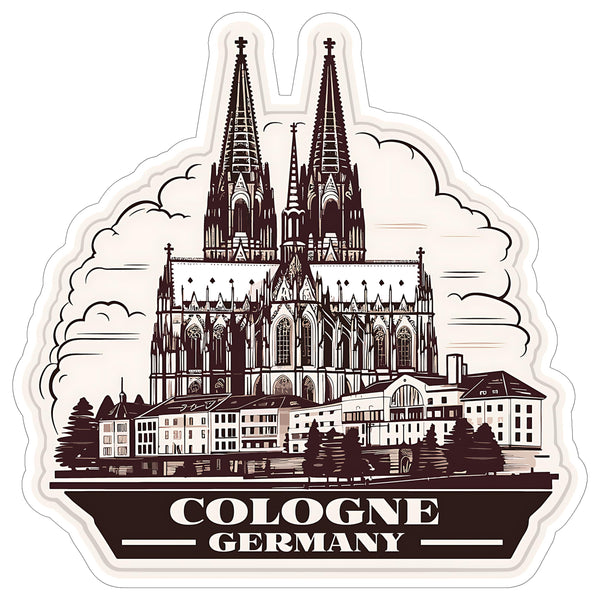 Cologne Germany Sticker 4 Inch — Waterproof Vinyl Decal City Travel Souvenir