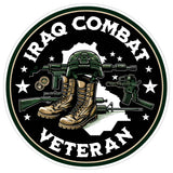 Iraq Combat Veteran Sticker 4 Inch — Waterproof Vinyl Decal OIF OEF Military 1