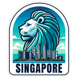 Singapore Sticker 4 Inch City Travel Souvenir Destination - Waterproof Vinyl Decal for Laptop Water Bottle Car Tumbler - Durable Aesthetic Long-Lasting Stickers for Adults ID44990 1
