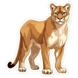 Cougar Sticker 4 Inch — Waterproof Vinyl Decal Mountain Lion Puma Wild Cat 9
