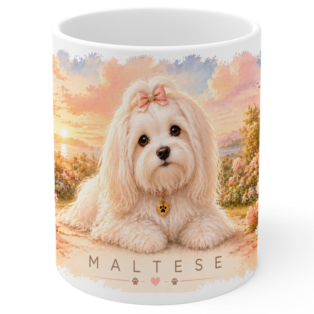 Maltese Mug 11oz — White Ceramic Coffee Mug