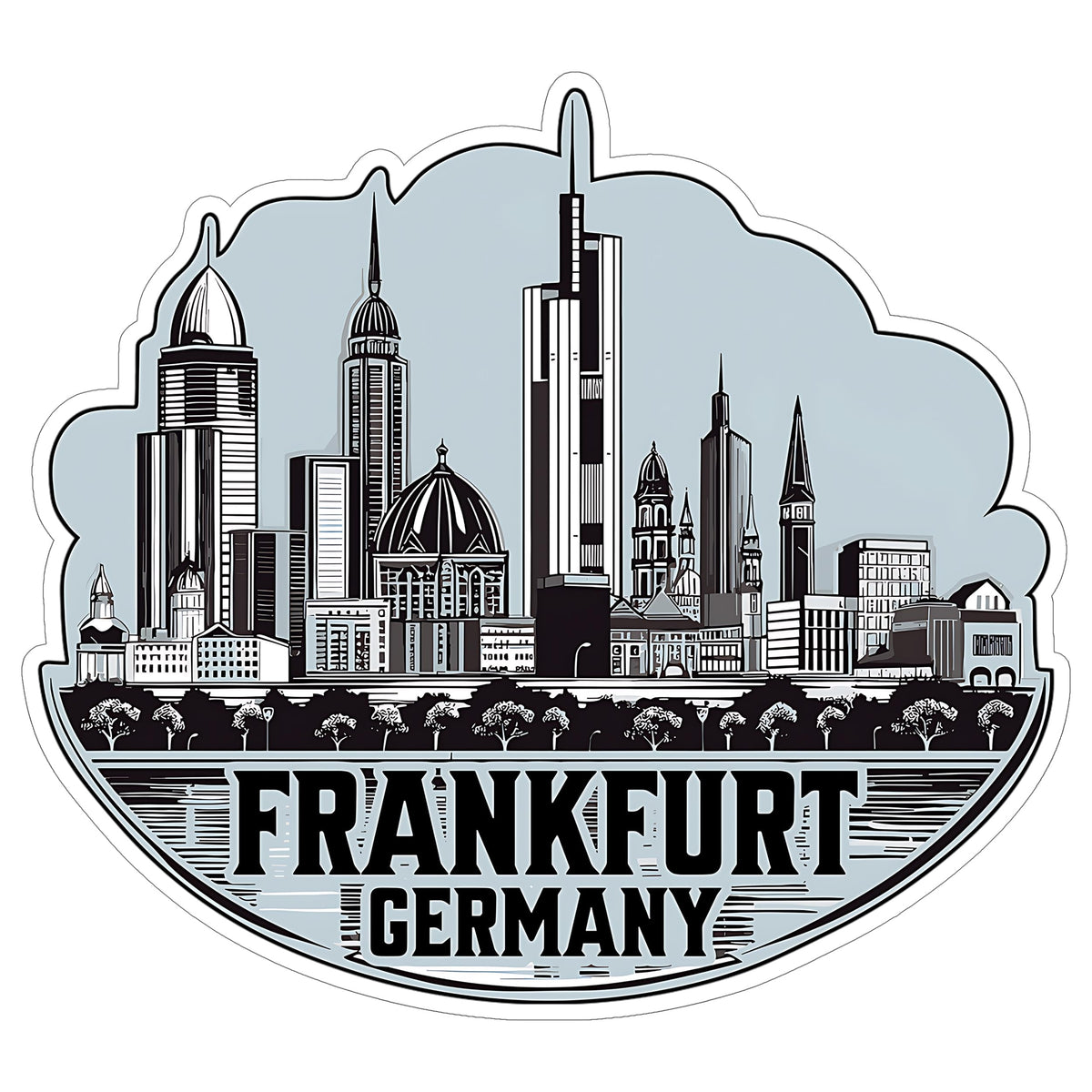 Frankfurt Germany Sticker 4 Inch — Waterproof Vinyl Decal City Travel Souvenir