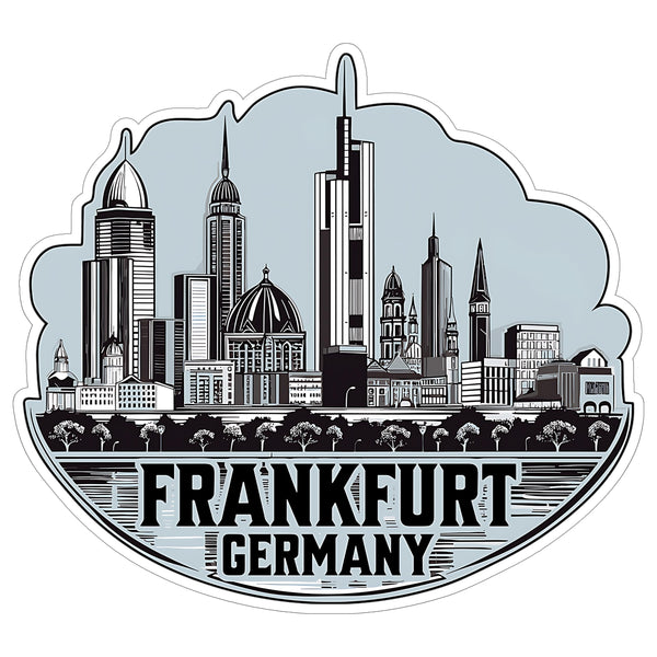 Frankfurt Germany Sticker 4 Inch — Waterproof Vinyl Decal City Travel Souvenir