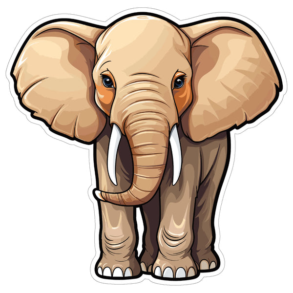 Elephant Sticker 4 Inch — Waterproof Vinyl Decal Savannah Largest Land Animal