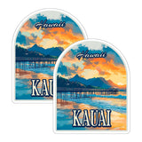 Kauai Hawaii Sticker 4 Inch 2-Pack - Waterproof Vinyl Decal for Laptop Water Bottle Car Tumbler - Durable Aesthetic Long-Lasting Stickers for Adults ID45039 1