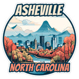 Asheville North Carolina Sticker 4 Inch Travel Souvenir City Destination - Waterproof Vinyl Decal for Laptop Water Bottle Car Tumbler - Durable Aesthetic Long-Lasting Stickers for Adults ID44990 1