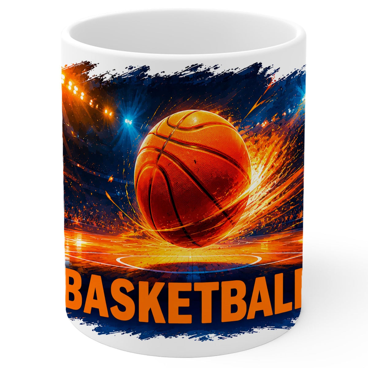Basketball Mug 11oz — White Ceramic Coffee Mug
