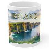 Ireland Coffee Mug 11oz — White Ceramic Emerald Isle Mug 1