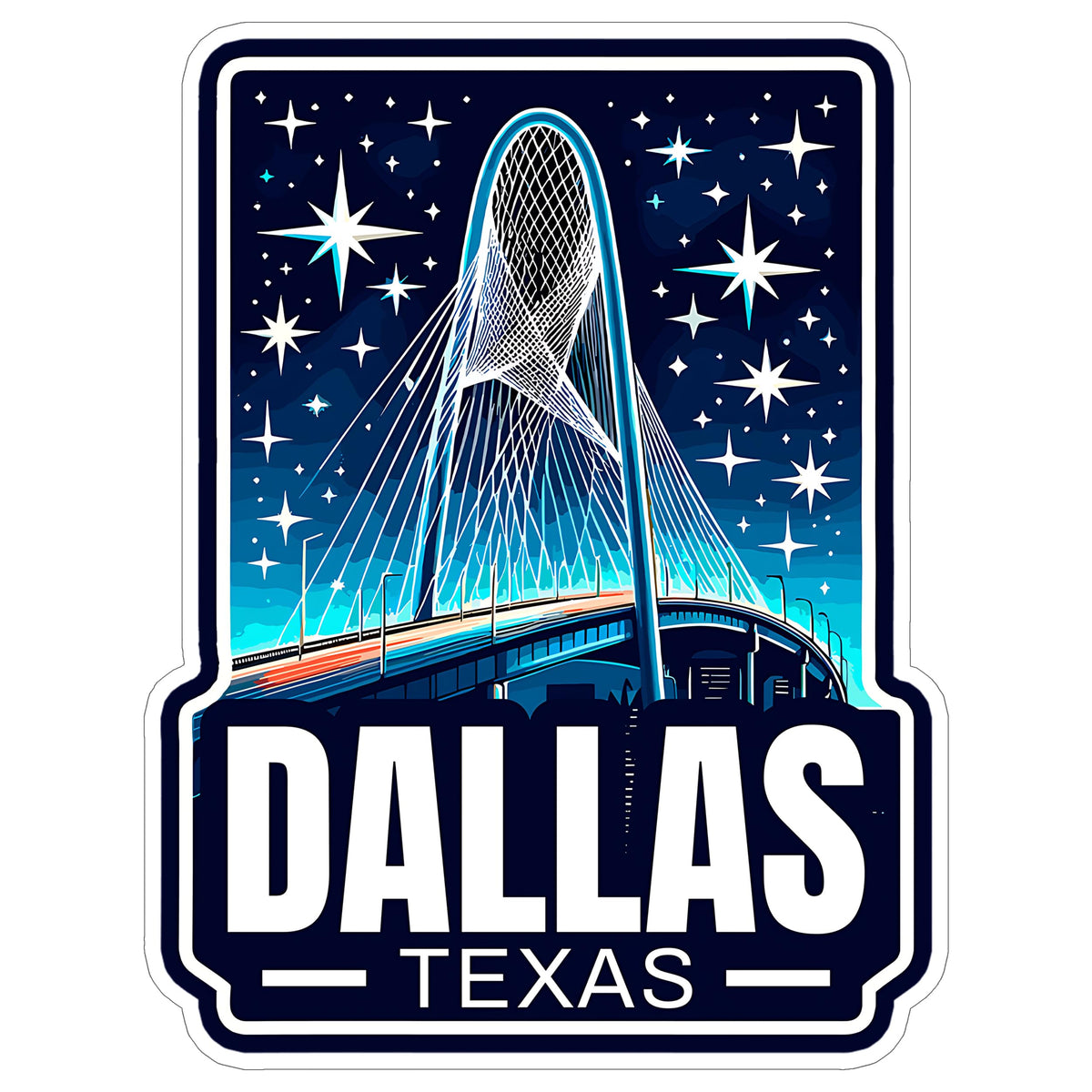 Dallas Texas Sticker 4 Inch — Waterproof Vinyl Decal City Travel Souvenir