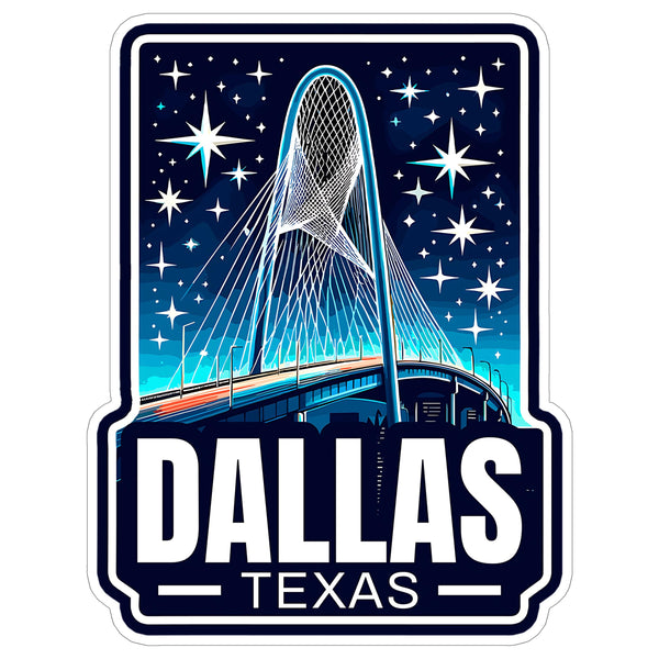 Dallas Texas Sticker 4 Inch — Waterproof Vinyl Decal City Travel Souvenir