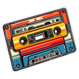 Retro Cassette Tape Sticker 4 Inch — Waterproof Vinyl Decal 80s Vintage Mixtape Music 1