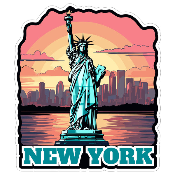 Statue of Liberty New York Sticker 4 Inch — Waterproof Vinyl Decal Travel Souvenir