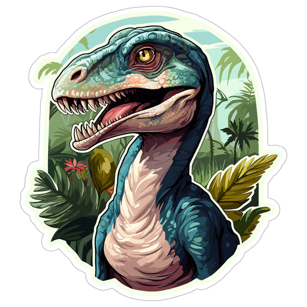 Velociraptor Sticker 4 Inch — Waterproof Vinyl Decal Raptor Pack Hunter Dinosaur