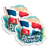 Dominican Republic Flag Magnet 2-Pack — 4