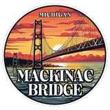 Mackinac Bridge Michigan Sticker 4 Inch — Waterproof Vinyl Decal Architectural Landmark 8