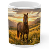 Horse Coffee Mug 11oz — Ceramic Equine Stallion Gallop Gift Mug 1