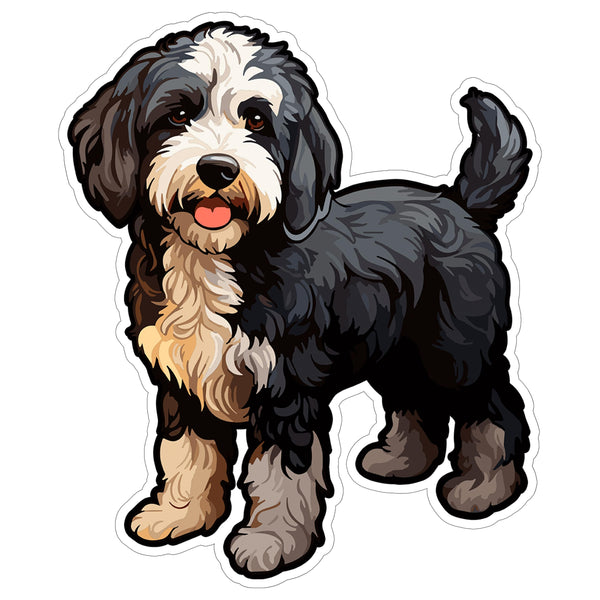 Sheepadoodle Sticker 4 Inch — Waterproof Vinyl Decal OES Poodle Mix Designer