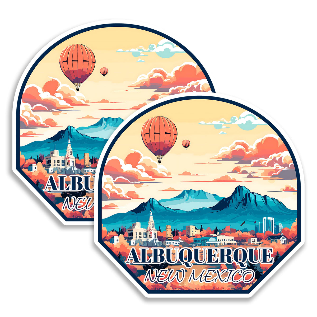 Albuquerque New Mexico Magnet 2-Pack — 4