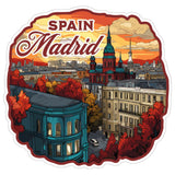 Madrid Spain Sticker 4 Inch — Waterproof Vinyl Decal City Travel Souvenir 8