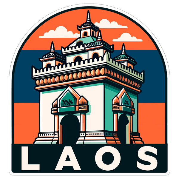 Laos Sticker 4 Inch — Waterproof Vinyl Decal Travel Souvenir