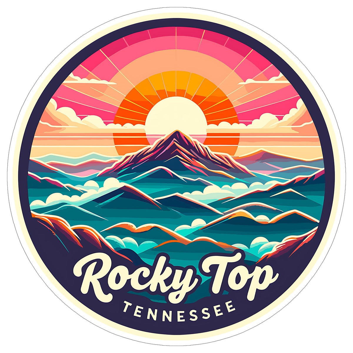 Rocky Top Tennessee Sticker 4 Inch — Waterproof Vinyl Decal City Travel Souvenir