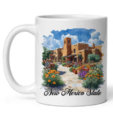 New Mexico State Mug 11oz — White Ceramic Land of Enchantment Mug 1