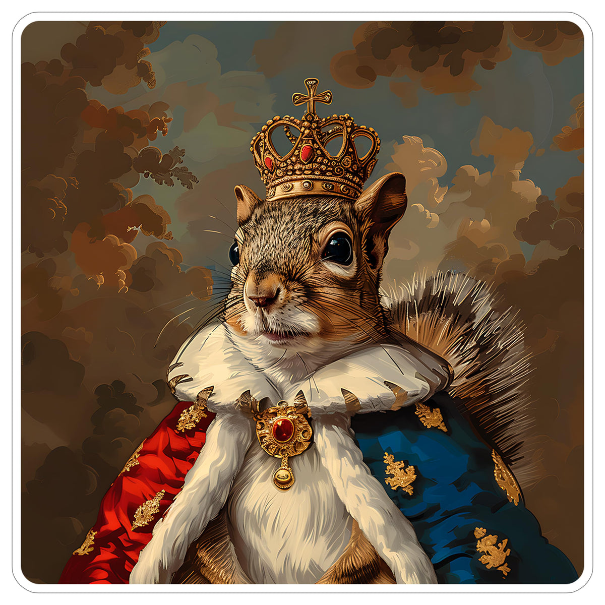 Squirrel Sticker 4 Inch — Waterproof Vinyl Decal Wildlife Forest Cute Lover