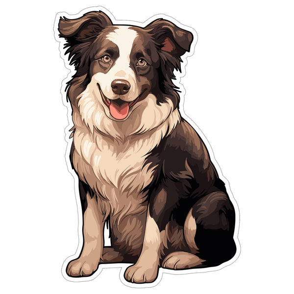 Border Collie Sticker 4 Inch — Waterproof Vinyl Decal Herding Smart Collie