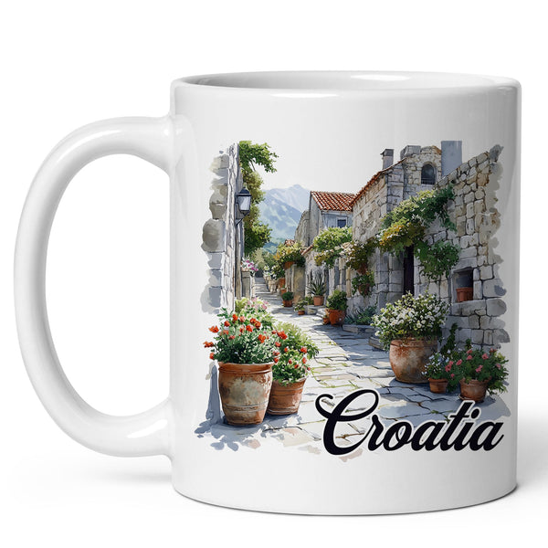 Croatia Coffee Mug 11oz — White Ceramic Adriatic Coast Mug