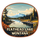 Flathead Lake Montana Sticker 4 Inch Waterfront Wilderness Travel Souvenir - Waterproof Vinyl Decal for Laptop Water Bottle Car Tumbler - Durable Aesthetic Long-Lasting Stickers for Adults ID44990 1