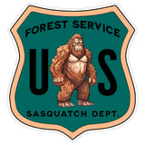 US Forest Service Sasquatch Dept Sticker 4 Inch Bigfoot National Parks - Waterproof Vinyl Decal for Laptop Water Bottle Car Tumbler - Durable Funny Aesthetic Long-Lasting Stickers for Adults ID44990 1