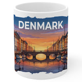Denmark Coffee Mug 11oz — White Ceramic Scandinavian Charm Mug 1