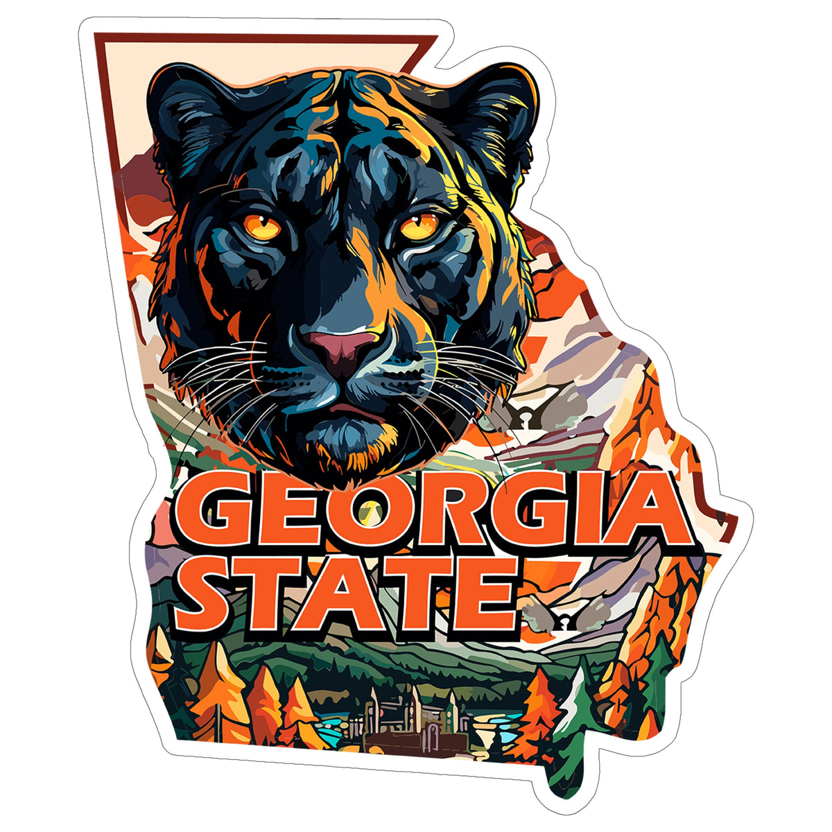 Georgia State Sticker 4 Inch — Waterproof Vinyl Decal State Pride