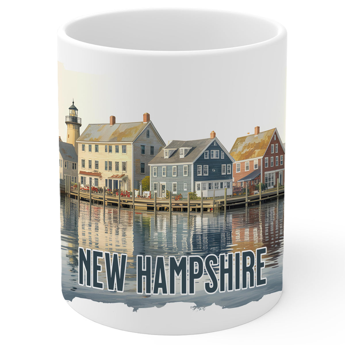 New Hampshire State Mug 11oz — White Ceramic Granite State Coffee Mug