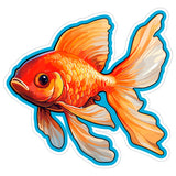 Goldfish Sticker 4 Inch — Waterproof Vinyl Decal Carassius Auratus Aquarium Pet 1
