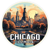 Chicago Illinois Sticker 4 Inch — Waterproof Vinyl Decal City Travel Souvenir 8