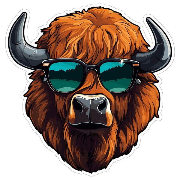 Bison Sticker 4 Inch — Waterproof Vinyl Decal American Buffalo National Mammal