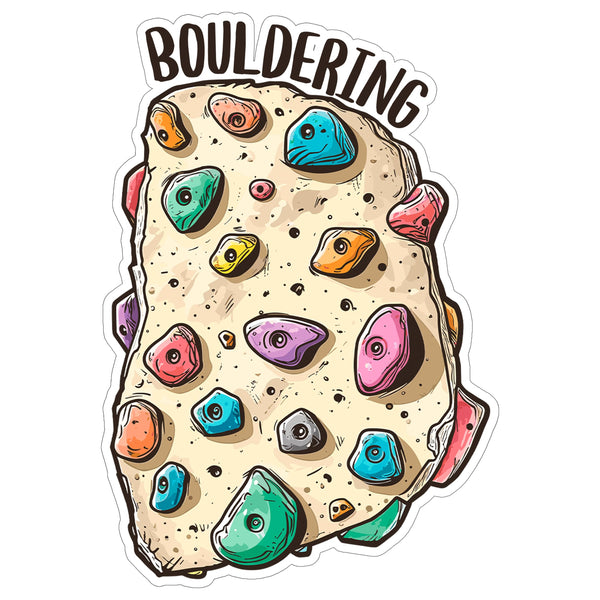 Bouldering Sport Sticker 4 Inch — Waterproof Vinyl Decal Climber Wall Grip Hold