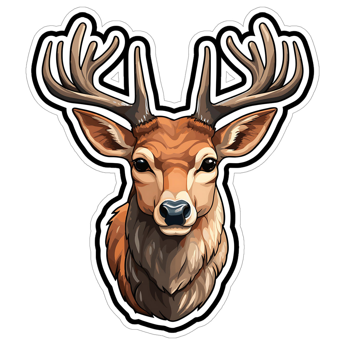 Deer Sticker 4 Inch — Waterproof Vinyl Decal Hooved Wildlife Ungulate
