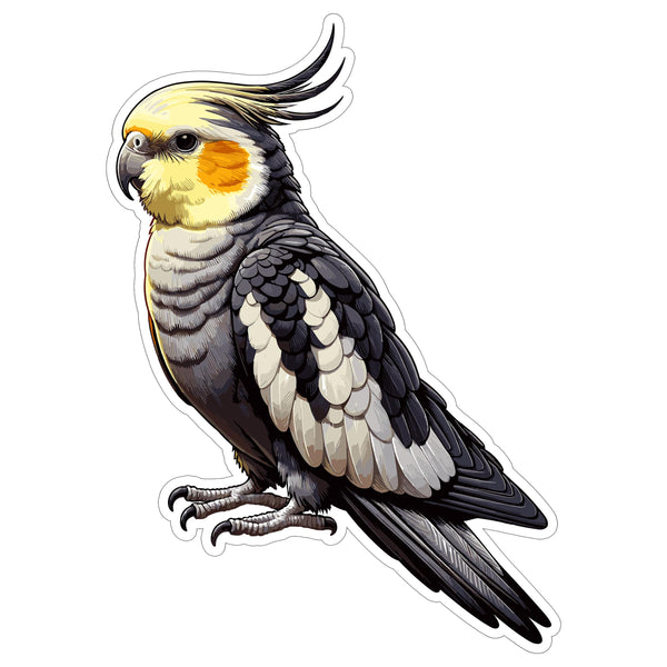 Cockatiel Sticker 4 Inch — Waterproof Vinyl Decal Pet Parrot Small Crested