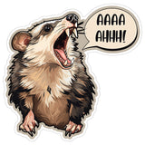 Screaming Opossum Sticker 4 Inch — Waterproof Vinyl Decal Possum Meme Scream Funny 8