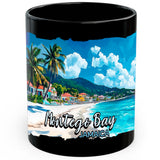 Montego Bay Jamaica Mug 11oz — Black Ceramic Travel Mug 1