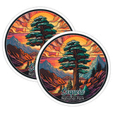 Sequoia National Park California Sticker 4 Inch 2-Pack Nature Hiking - Waterproof Vinyl Decal for Laptop Water Bottle Car Tumbler - Durable Funny Aesthetic Long-Lasting Stickers for Adults ID45039 8
