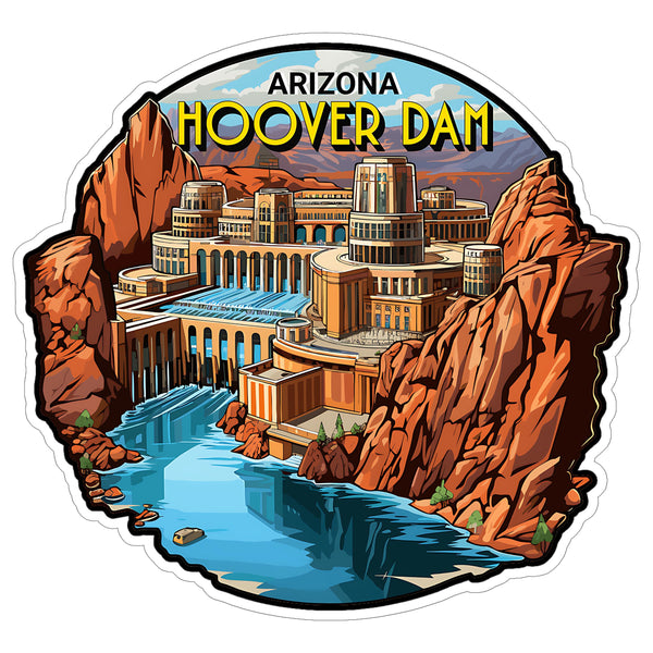 Hoover Dam Arizona Sticker 4 Inch — Waterproof Vinyl Decal City Travel Souvenir