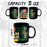 Vietnam Veteran Coffee Mug 11oz — Black Ceramic Military Service Mug 2