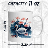 Swan Coffee Mug 11oz — Ceramic Grace Lake Wildlife Gift Mug 2