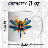 Dragonfly Coffee Mug 11oz — Ceramic Skimmer Odonata Nature Gift Mug 2