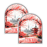 Tokyo Japan Sticker 4 Inch 2-Pack - Waterproof Vinyl Decal for Laptop Water Bottle Car Tumbler - Durable Aesthetic Long-Lasting Stickers for Adults ID45039 8