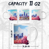 Atlanta Georgia Coffee Mug 11oz — White Ceramic Peach State City Mug 2
